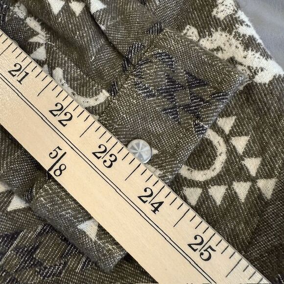 Outback Trading Co Fay Pearl Snap Blanket Shirt Olive Green Western Size Small - Picture 15 of 16